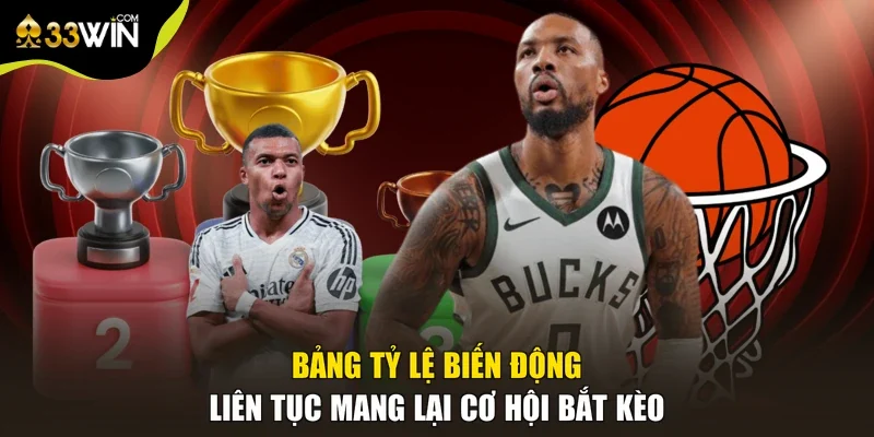 Bảng tỷ lệ biến động liên tục mang lại cơ hội bắt kèo